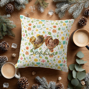 Coussin photo double coeur Coeur et Motif Kawaii