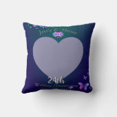 Coussin Photo du 24e anniversaire du Mariage (Verso)