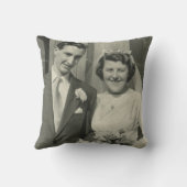 Coussin Photo du 45e 65e anniversaire Couleur d'eau verte (Verso)