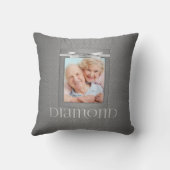Coussin Photo du 60e anniversaire de mariage de diamant (Verso)