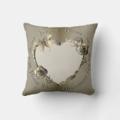 Coussin Photo du Coeur Rose du 8ème, 19ème anniversaire du (Verso)