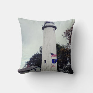 Coussin Photo du phare de la Pointe aux Barques, créée en