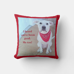 Coussin Photo d'un chien mignon avec des oreilles drôles q