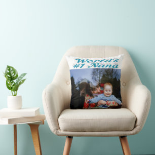 Coussin Photo en bleu ciel Nana