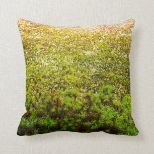 Coussin Photo en gros plan de mousse verte de Haircap