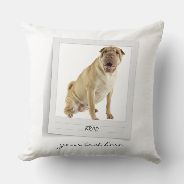 Coussin Photo et cadre d'anniversaire de l'animal Personna (Recto)