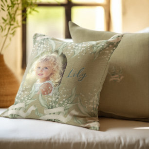 Coussin Photo et nom de muguet