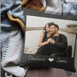 Coussin Photo Et Texte Personnalisés<br><div class="desc">Photo et texte personnalisés Pillow personnalisé de Ricaso - ajoutez votre propre photo,  votre art et votre texte à ce coussin personnalisable</div>