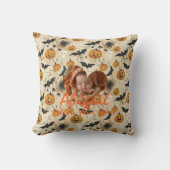 Coussin photo Halloween personnalisé avec Citrouil (Recto)