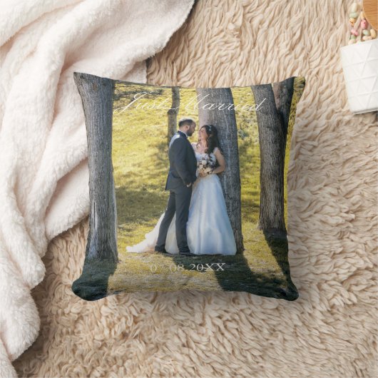 Coussin Photo juste mariée (Couverture)