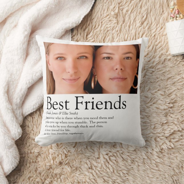 Coussin Photo meilleure définition des amis (Couverture)