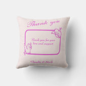 Coussin photo Merci Faire-part de naissance (Verso)