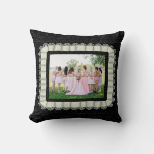 Coussin Photo moderne Best Friends Bridal Lace Ivory tenda