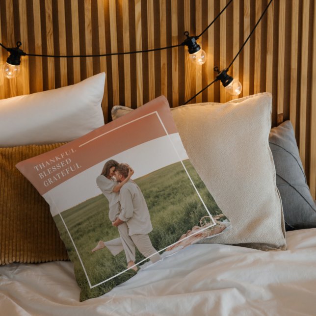 Coussin Photo moderne de Family | Thankful (Créateur téléchargé)