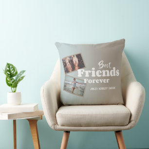 Coussin Photo moderne des meilleurs amis pour toujours