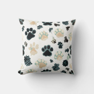 Coussin photo motif de la patte de chiot