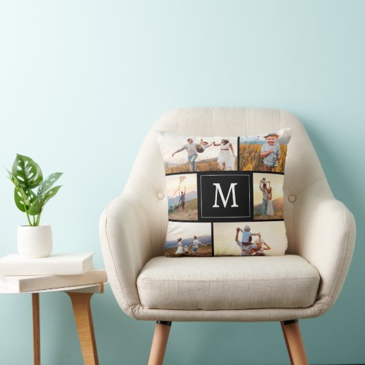 Coussin Photo Noir Moderne (Chaise)