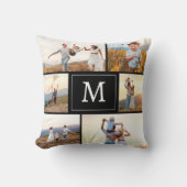 Coussin Photo Noir Moderne (Recto)