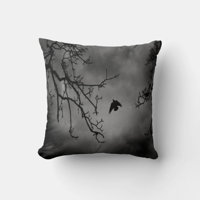 Coussin Photo-Oiseau de B&W pilotant #1-Pillow (Recto)
