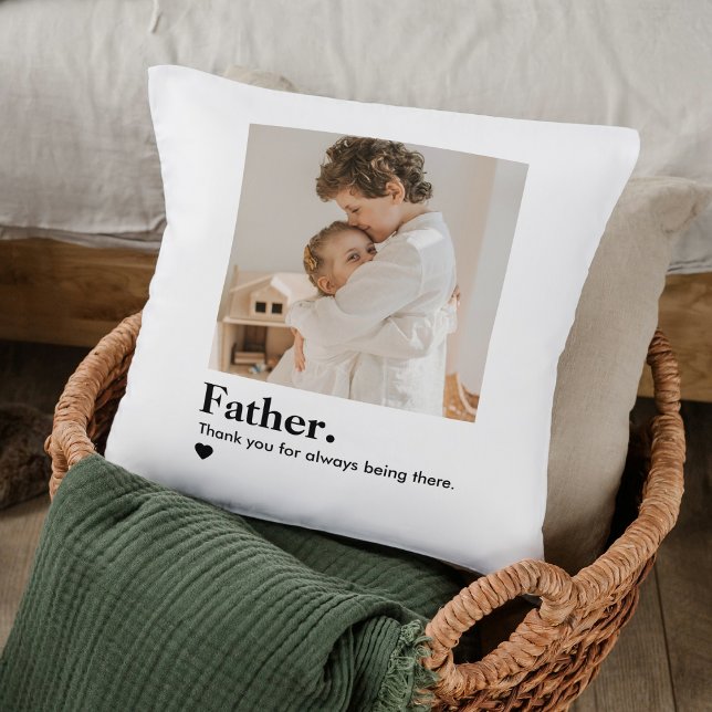 Coussin photo père personnalisé | Cadeau papa pers (Créateur téléchargé)
