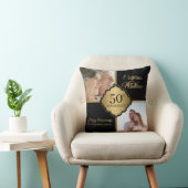 Coussin Photo personnalisé 50e Anniversaire (Chaise)