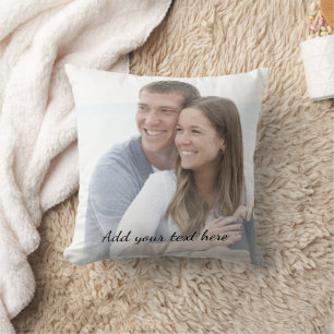 Coussin Photo personnalisé Ajoutez votre texte