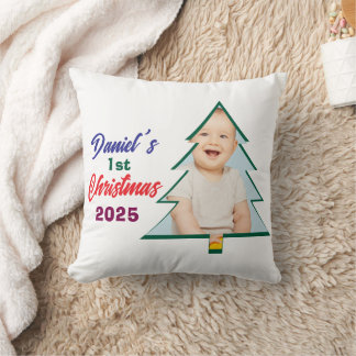 Coussin Photo personnalisé Arbre de Noël 1er de Daniel