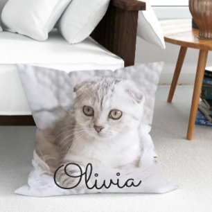 Coussin Photo personnalisé d'animaux de compagnie moderne