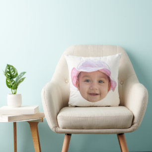 Coussin Photo personnalisé de bébé, visage de bébé photo