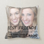 Coussin photo personnalisé du meilleur ami<br><div class="desc">Les meilleurs amis sont les soeurs que la vie nous donne ! Un hommage au lien que seuls les meilleurs amis comprennent, cette impression présente votre photo préférée de vous et de votre BFF. Vous pouvez facilement customiser la photo et la couleur du coussin en cliquant sur "Customiser" dans l'onglet...</div>