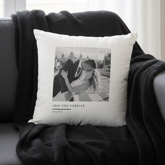 Coussin Photo personnalisé – Je t'aime pour toujours