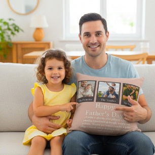 Coussin Photo personnalisé pour la fête des Pères