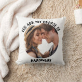 Coussin Photo personnalisé « Tu es ma source de bonheur » (Couverture)