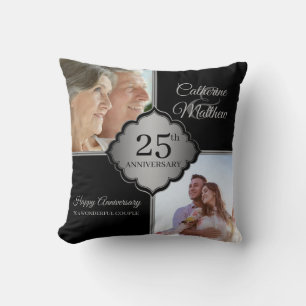 Coussin Photo personnalisée 25e anniversaire