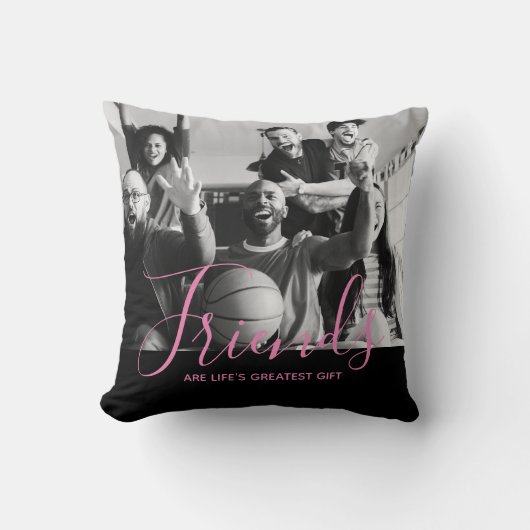 Coussin Photo personnalisée BFF Cadeau Amis (Recto)