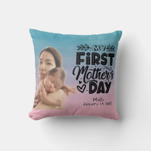 Coussin Photo personnalisée de ma première fête des mères