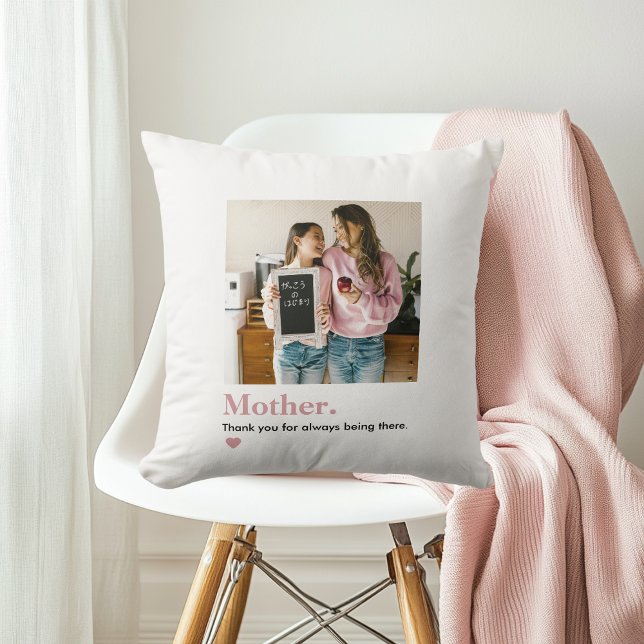Coussin Photo personnalisée de maman Merci (Créateur téléchargé)