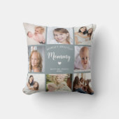 Coussin Photo personnalisée de maman moderne Collage de ph (Recto)