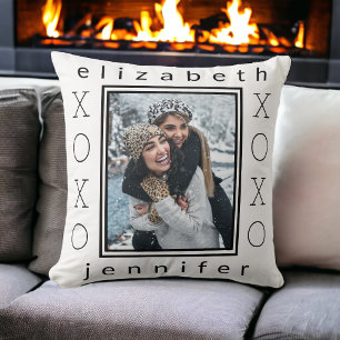 Coussin Photo personnalisée de nos meilleurs amis XOXO