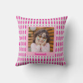 Coussin Photo personnalisée en gris rose (Verso)