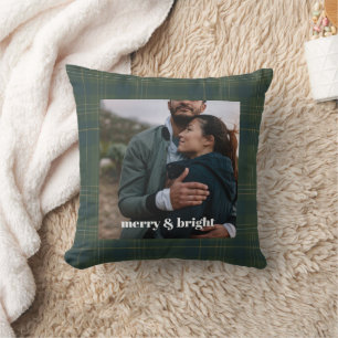 Coussin Photo personnalisée Noël Joyeux et lumineux   Mode