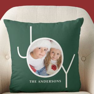 Coussin Photo personnalisée Pin de Noël Vert