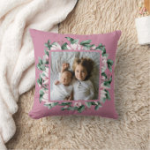 Coussin Photo personnelle de Floral Frame Double-Sided (Couverture)