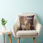 Coussin Photo pour animal personnalisé/ Nom (Chaise)