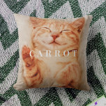 Coussin Photo pour animaux de compagnie moderne mignonne T<br><div class="desc">Petit cadeau minimaliste Pet Lover : Ce doux souvenir photo a présenté une photo de votre membre de famille préféré et ils personnalisent le nom dans un design moderne et simple de typographie.</div>