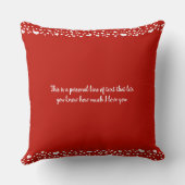 Coussin Photo rose rouge XOXO Anniversaire Alors et mainte (Verso)