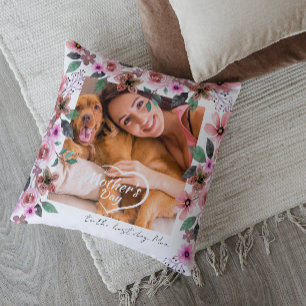Coussin Photo sur mesure Floral Happy Mothers Day meilleur