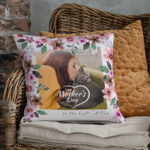 Coussin Photo sur mesure Floral Happy Mothers Day meilleur