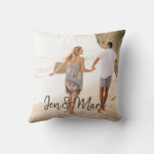 Coussin Photo volée. La typographie du nom et de l'année. (Verso)