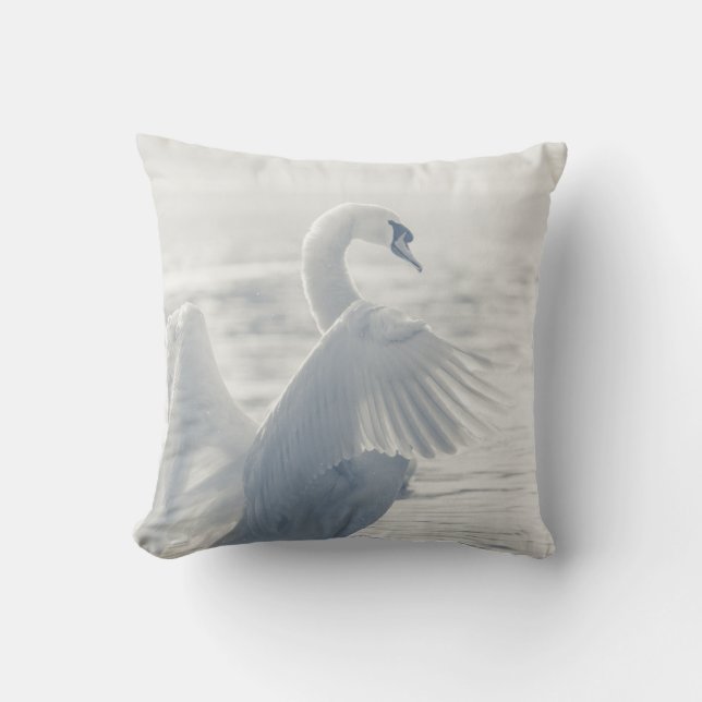 Coussin Photo White Swan Nature (Recto)